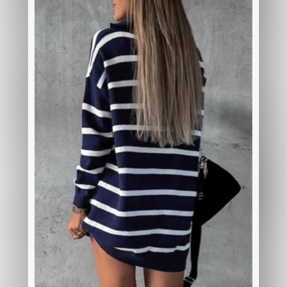 NWOT Half Zip Mini Dress - Picture 2 of 6